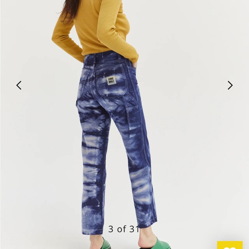 NEW Lykke wullf indigo dyed painter pants 00 - Picture 6 of 11